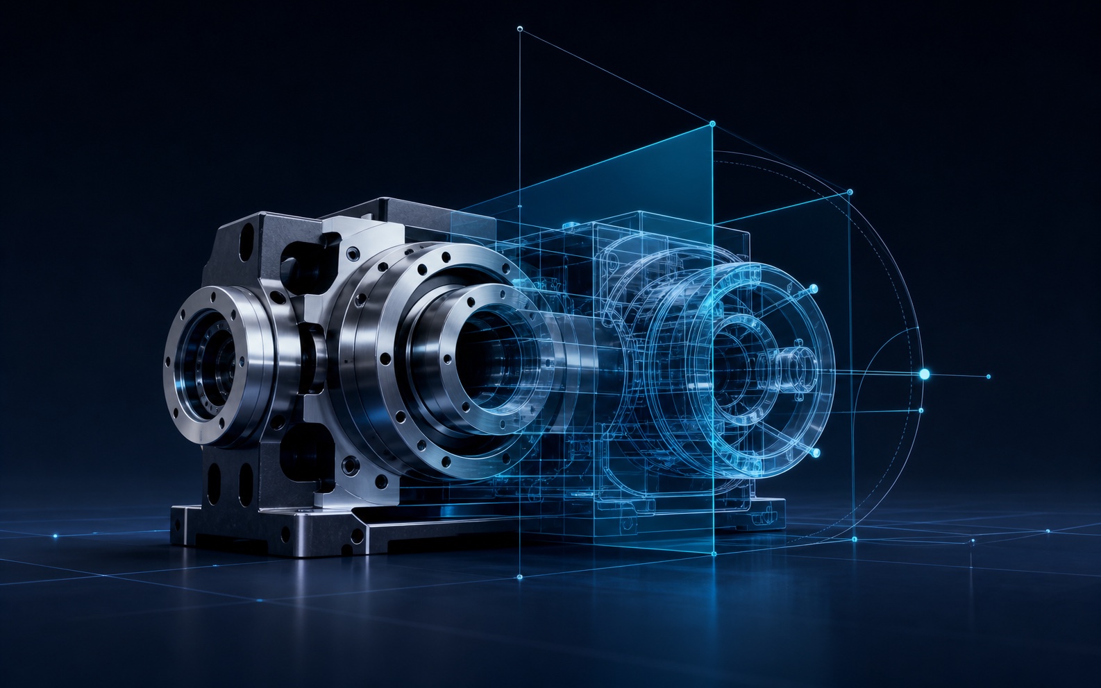 Precision industrial assembly transitioning into a geometric digital twin