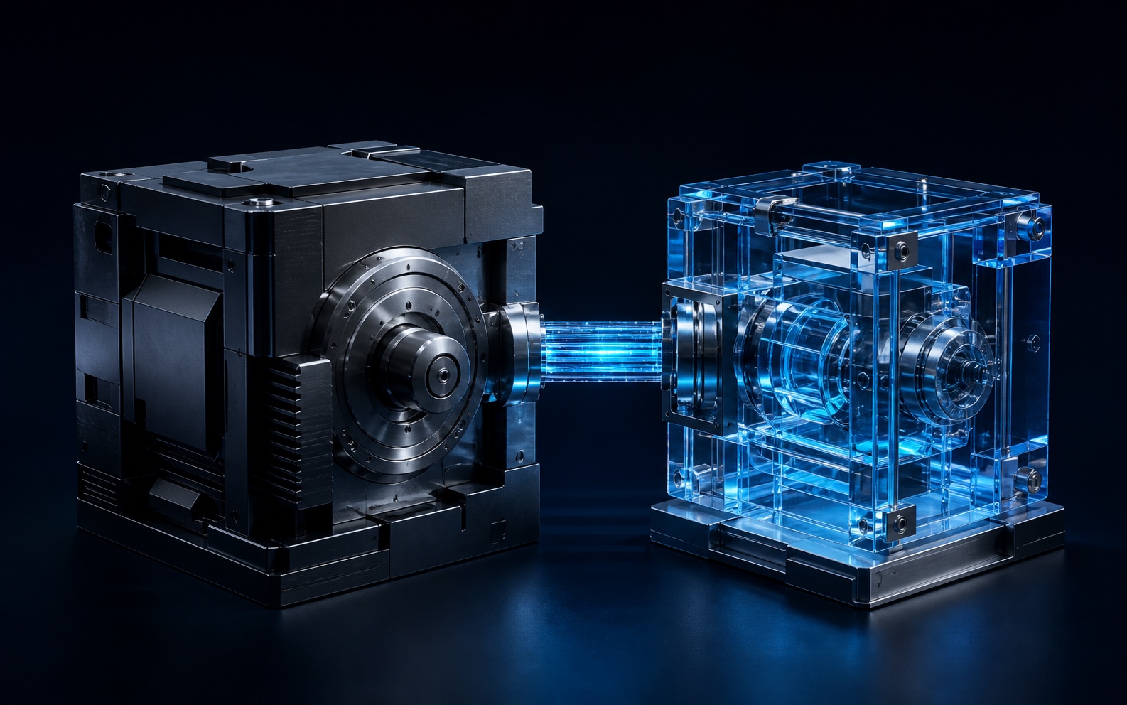 Established and emerging precision systems connected by a luminous bridge